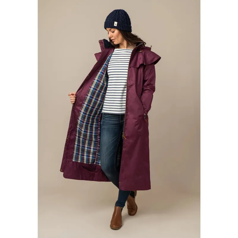 Lighthouse Outback Ladies Full Length Waterproof Jacket - Plum-4