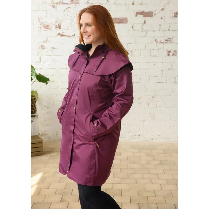 Lighthouse Outrider Women's 3/4 Length Waterproof Jacket - Plum-1