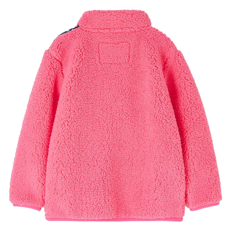 Lighthouse Cassie Girls Fleece Pullover - Pink/Floral Print-4