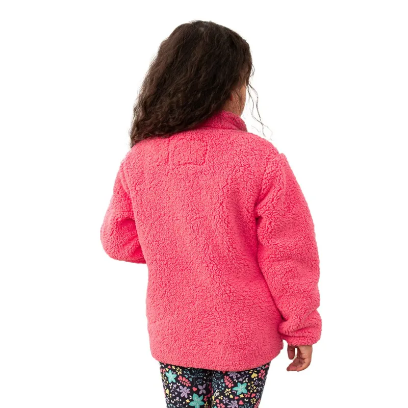 Lighthouse Cassie Girls Fleece Pullover - Pink/Floral Print-2