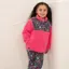 Lighthouse Cassie Girls Fleece Pullover - Pink/Floral Print