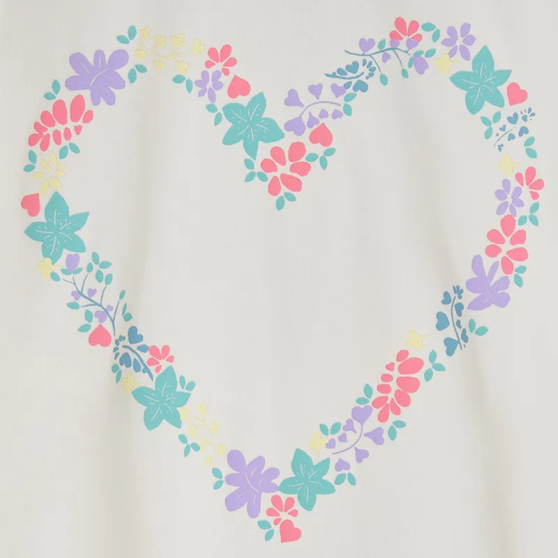 Lighthouse Causeway Junior Girls Long Sleeve Tee - Floral Heart-7