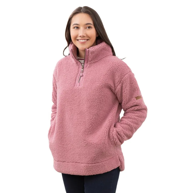 Lighthouse Coast Women's 1/2 Zip Fleece - Wild Rose-1