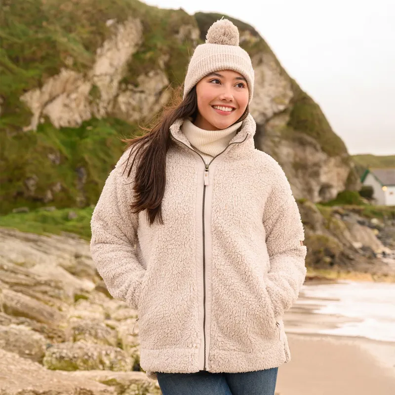 Lighthouse Cobh Women's Full Zip Bonded Fleece - Irish Cream-10