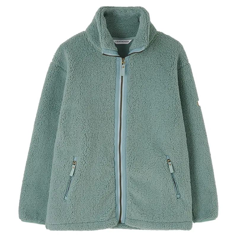 Lighthouse Cobh Women's Full Zip Bonded Fleece - Sage-5