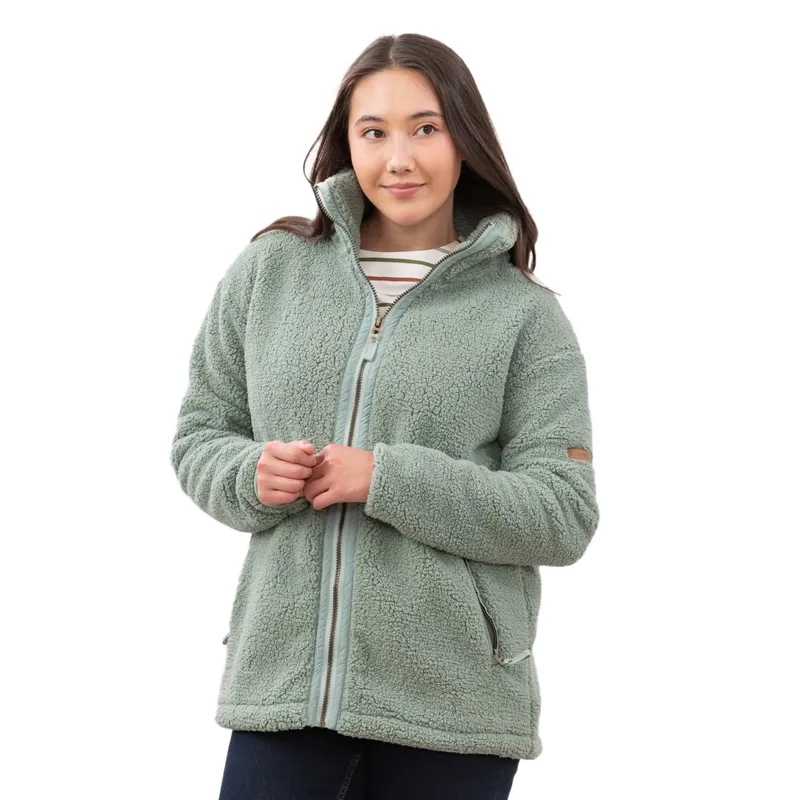 Lighthouse Cobh Women's Full Zip Bonded Fleece - Sage-1