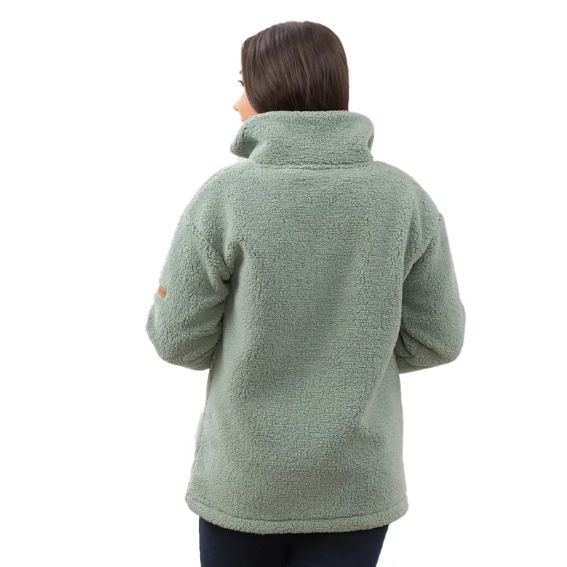 Lighthouse Cobh Women's Full Zip Bonded Fleece - Sage-4