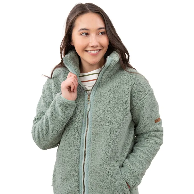 Lighthouse Cobh Women's Full Zip Bonded Fleece - Sage-2