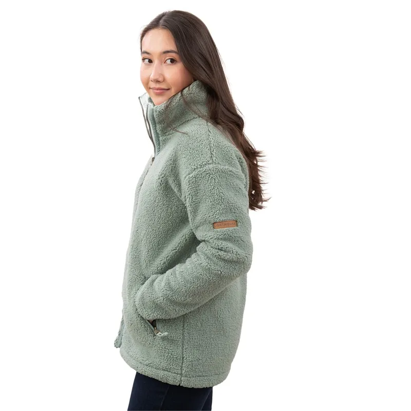 Lighthouse Cobh Women's Full Zip Bonded Fleece - Sage-3