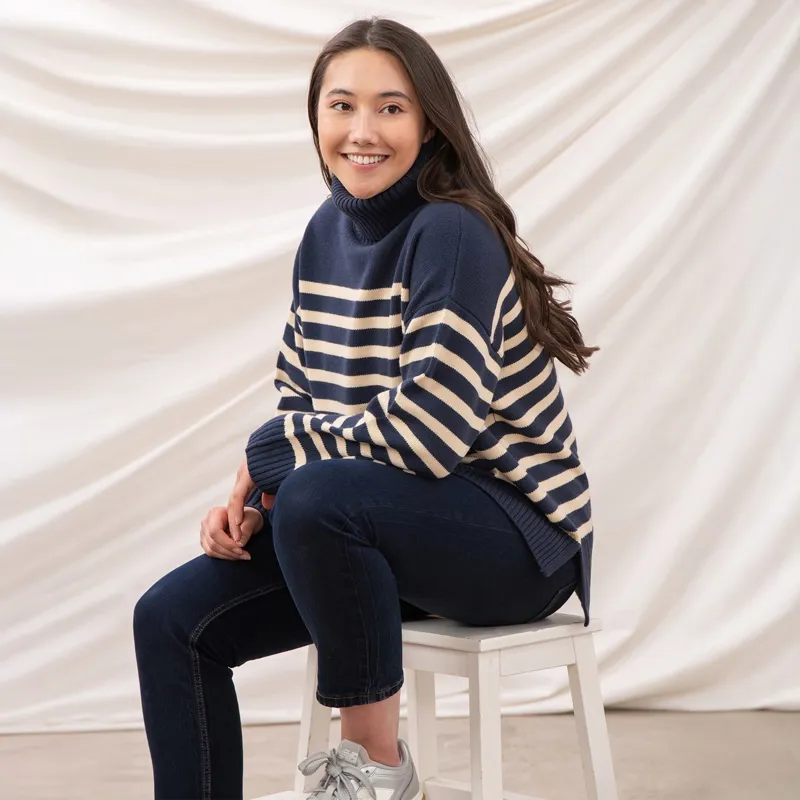 Lighthouse Luisa Womens Sweater - Navy Stripe-4