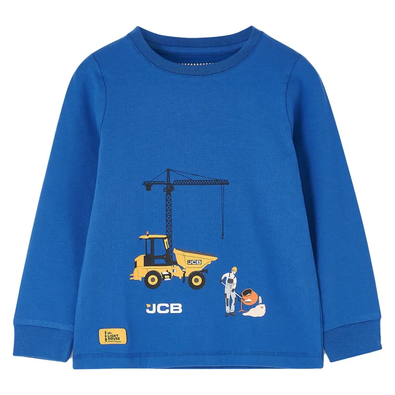 Lighthouse Oliver Junior Boys Long Sleeve Sweater - JCB Dumpster Print-2