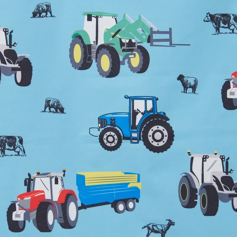 Lighthouse Alex Junior Boys Waterproof Vest - Blue Tractor Print-2
