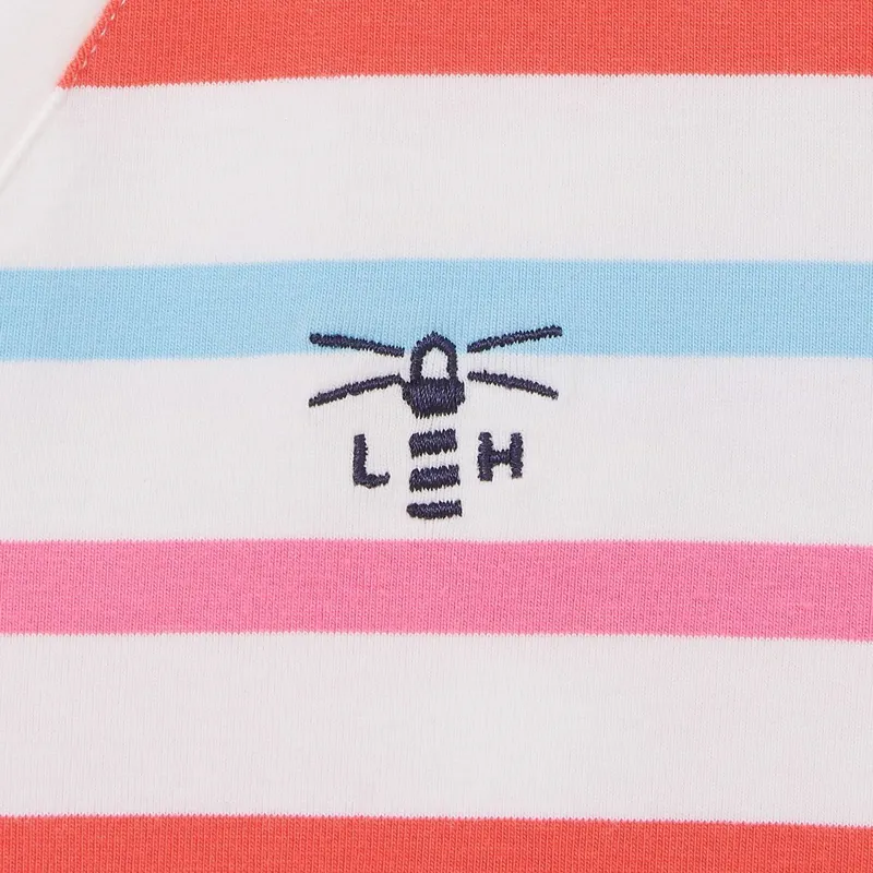 Lighthouse Ariana Ladies 3/4 Sleeve T-Shirt - Watermelon/Pink Stripe-3