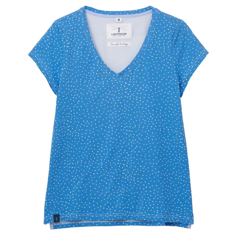 Lighthouse Ariana Ladies Short Sleeve T-Shirt - Marine Blue Dot-1