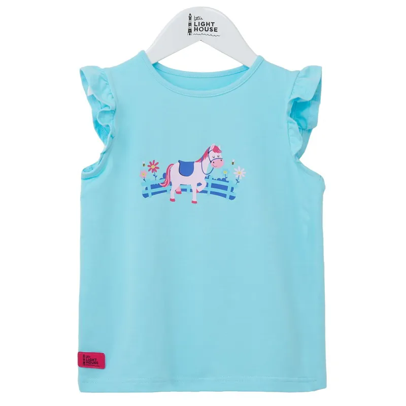 Lighthouse Causeway Swing Junior Tee - Pony Print-1