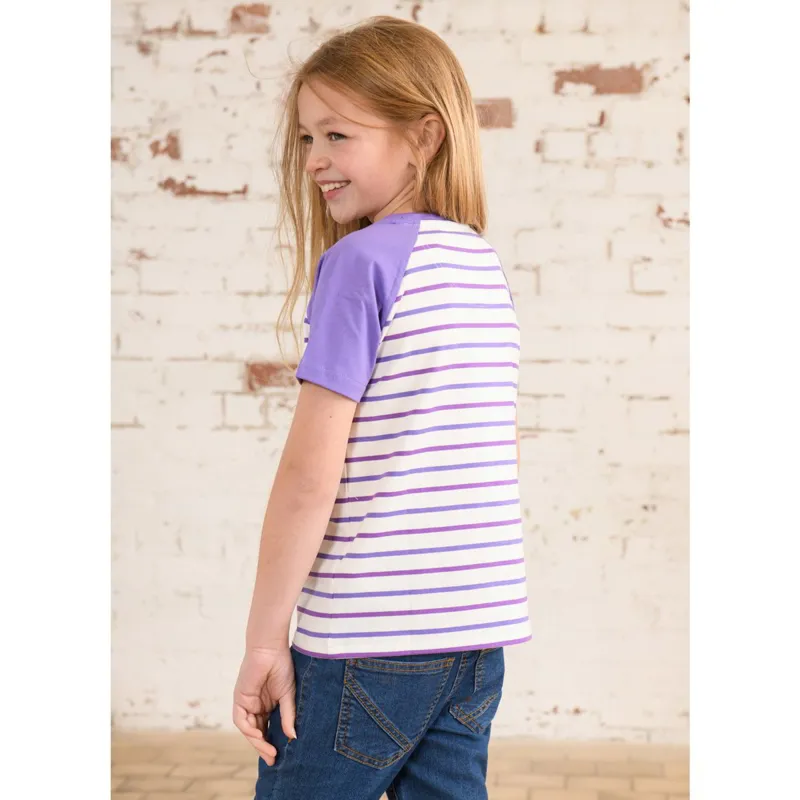 Lighthouse Causeway Junior Short Sleeve Tee - Purple Tractor-4