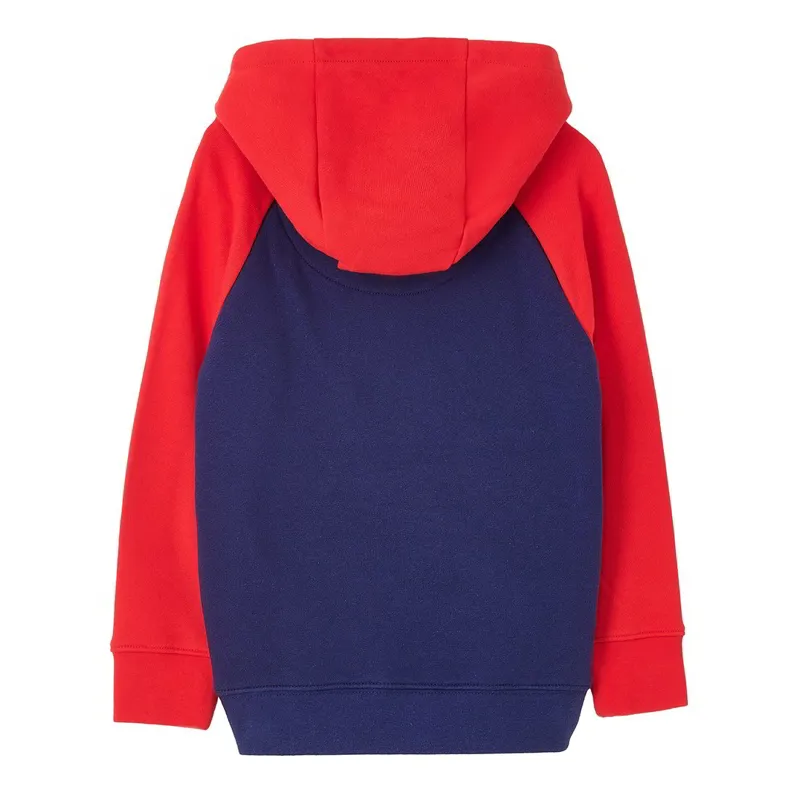 Lighthouse Jack Boys Hoodie-Red/Tractor Print-1