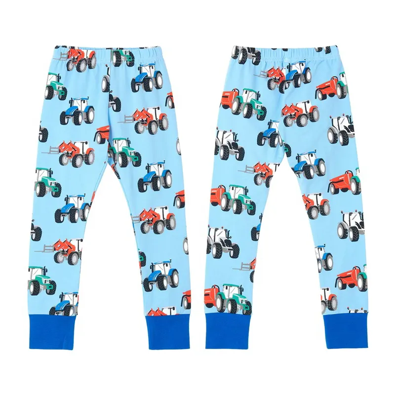 Lighthouse Junior Boys Pajama Set - Red/Blue/Green/Tractor Print-3