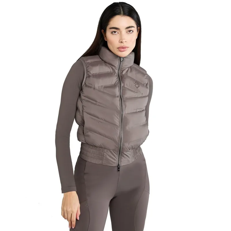 Aztec Diamond Lightweight Ladies Vest - Fawn-2