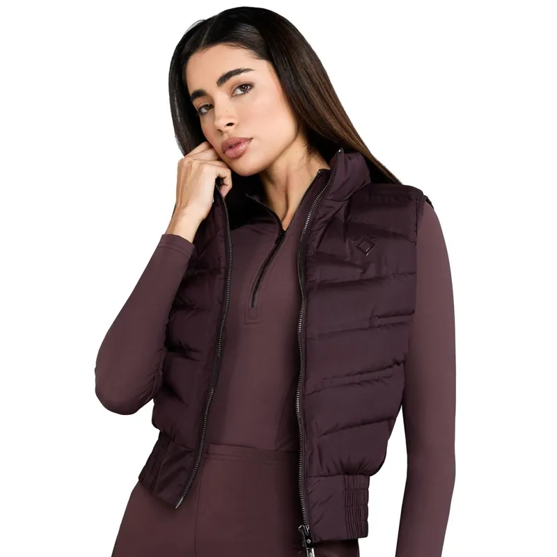 Aztec Diamond Lightweight Ladies Vest - Deep Mauve-1