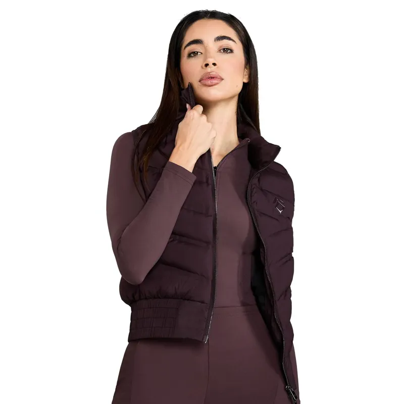 Aztec Diamond Lightweight Ladies Vest - Deep Mauve-4