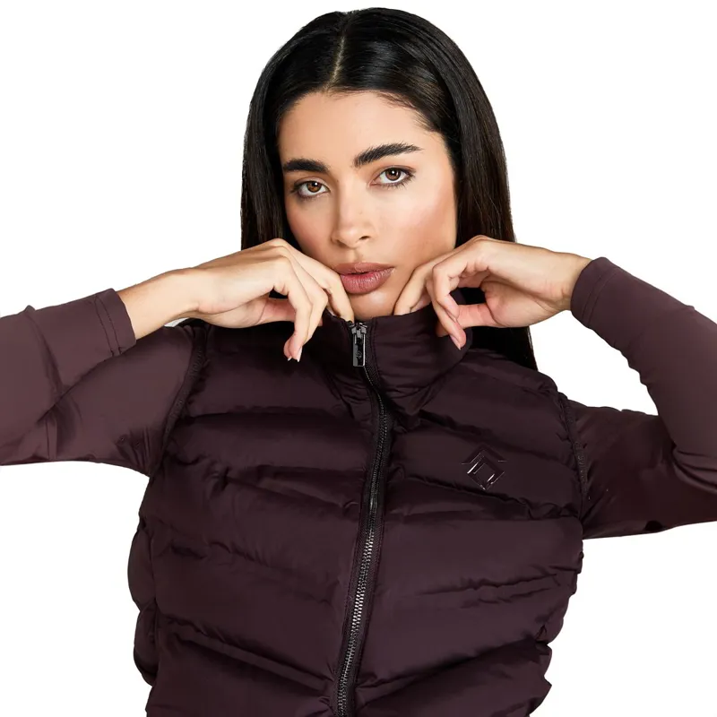 Aztec Diamond Lightweight Ladies Vest - Deep Mauve-5