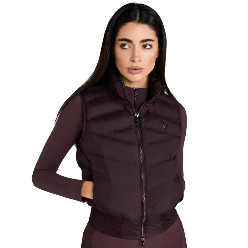 Aztec Diamond Lightweight Ladies Vest - Deep Mauve