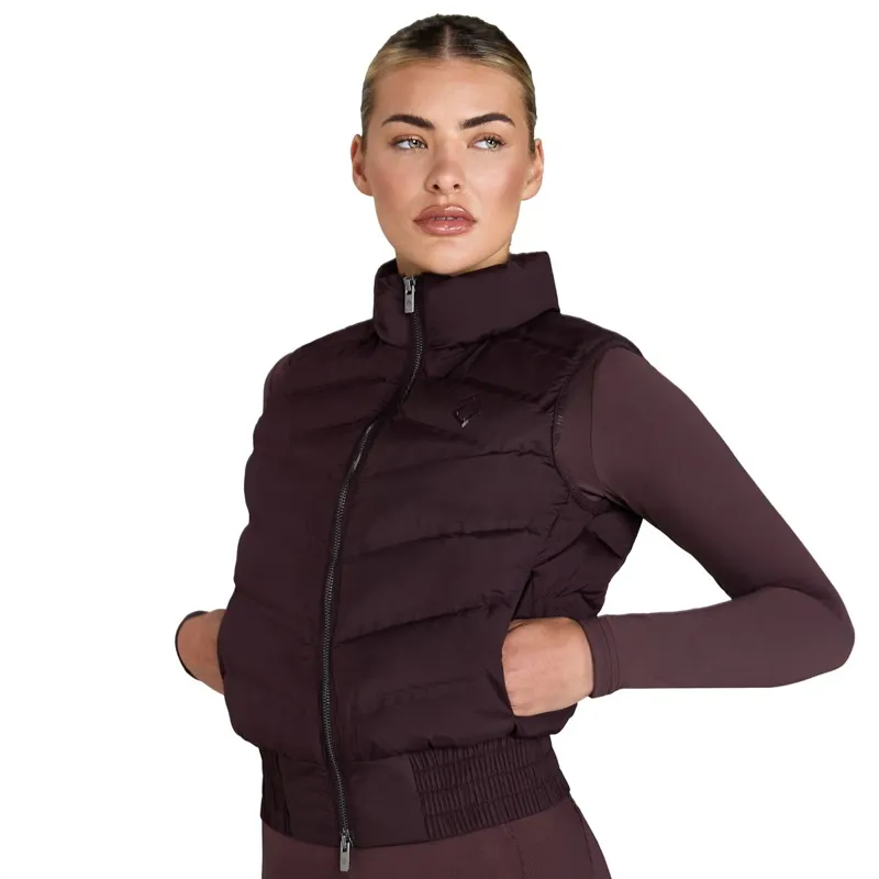Aztec Diamond Lightweight Ladies Vest - Deep Mauve-8