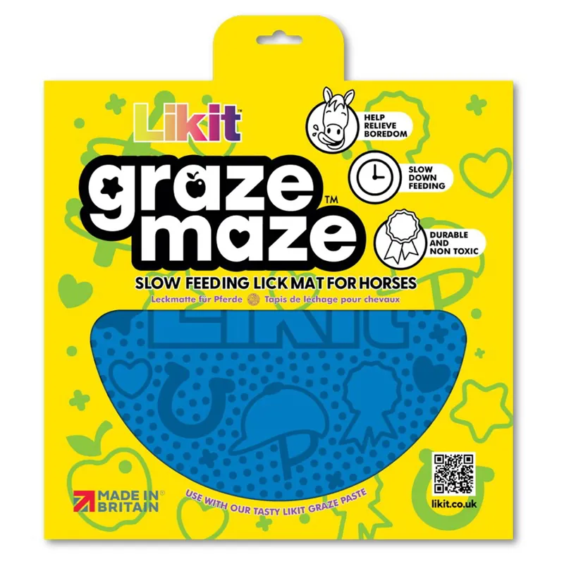 Likit Graze Maze Slow Feeding Mat - Blue
