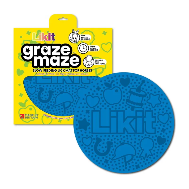 Likit Graze Maze Slow Feeding Mat - Blue-2