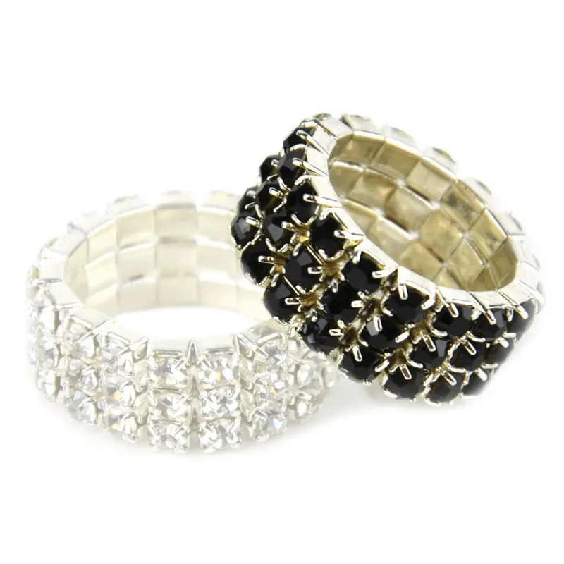 Lincoln Diamante Braiding Bands 20 Pack - Black
