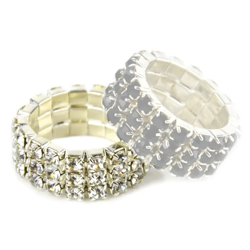 Lincoln Diamante Braiding Bands 20 Pack - Silver-1