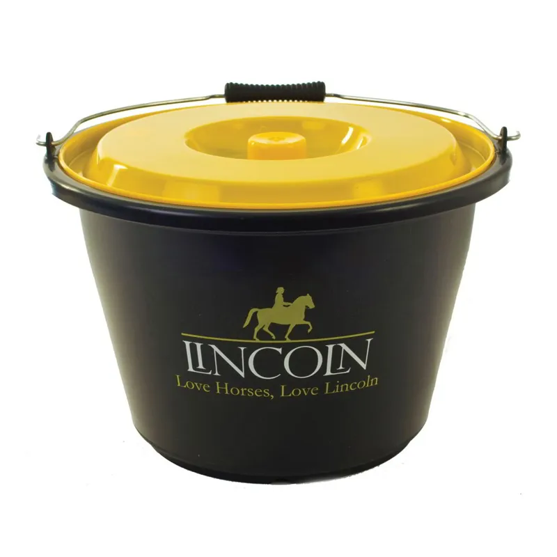 Lincoln 18L Bucket with Lid - Black/Yellow-1