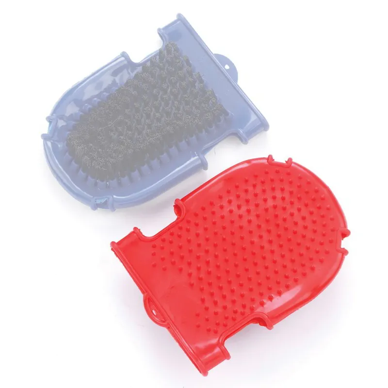 Lincoln Dual Purpose Grooming Mitt - Red-1