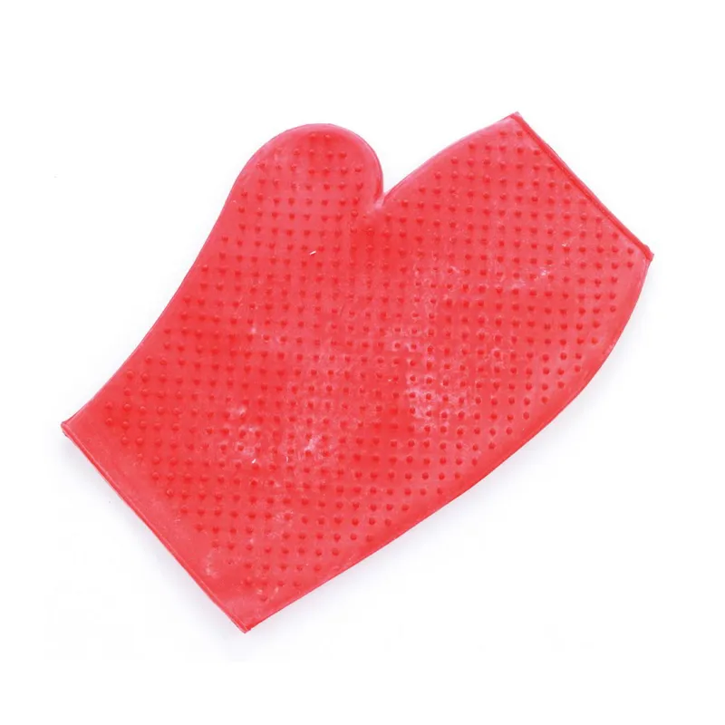 Lincoln Rubber Grooming Mitt - Red