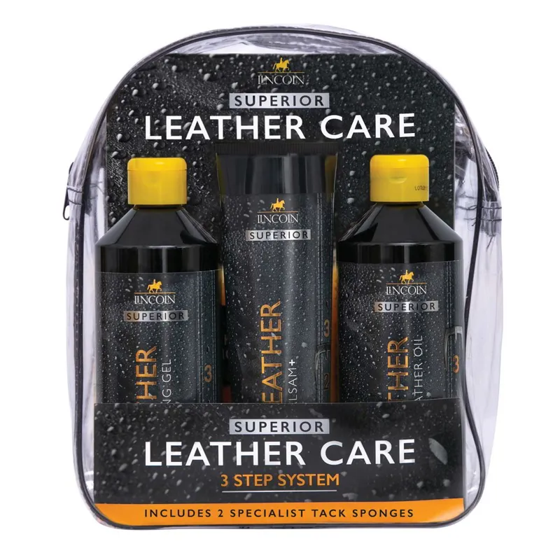 Lincoln Superior Leather Care 3 Step System Tack Cleaning Kit