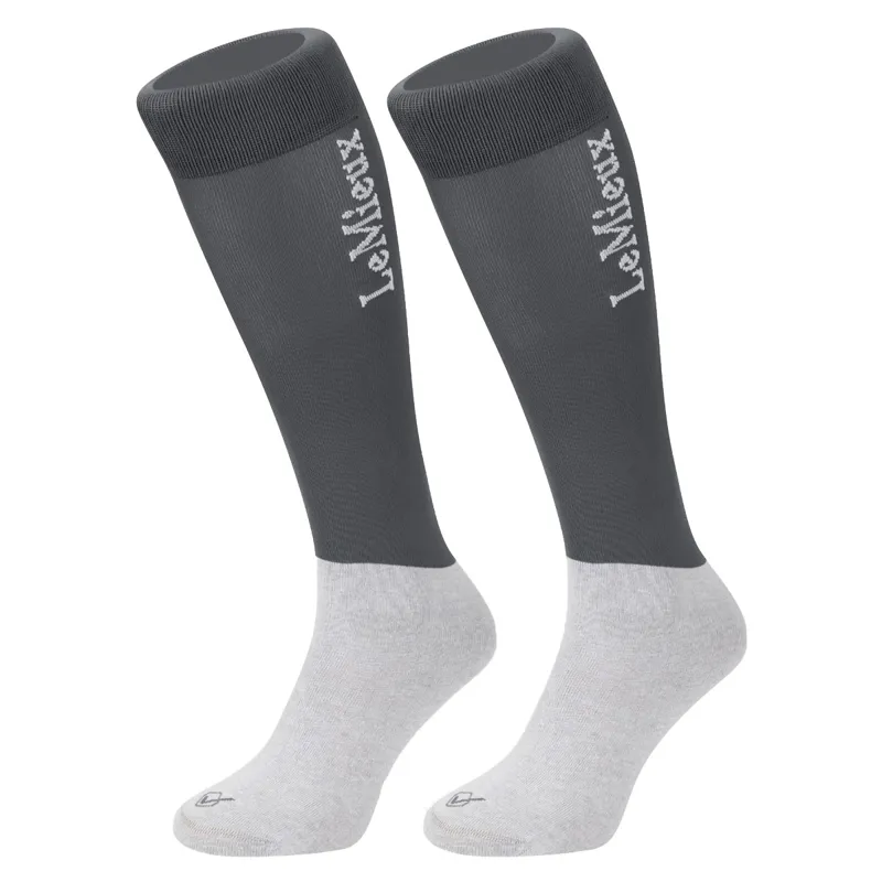 LeMieux Competition Riding Socks 2 Pack - Slate Gray