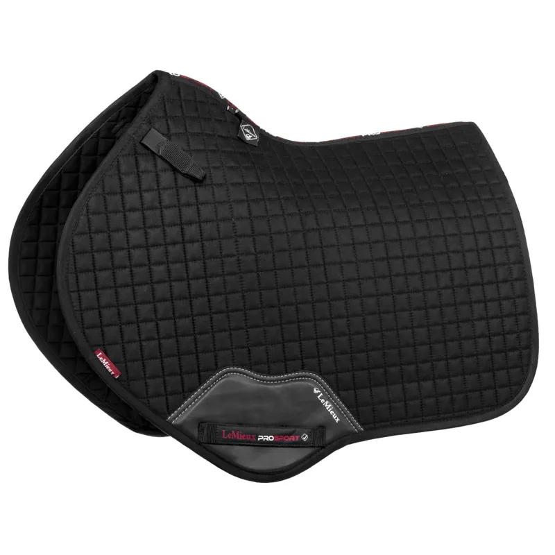 LeMieux ProSport Suede Close Contact Square Saddle Pad - Black-1