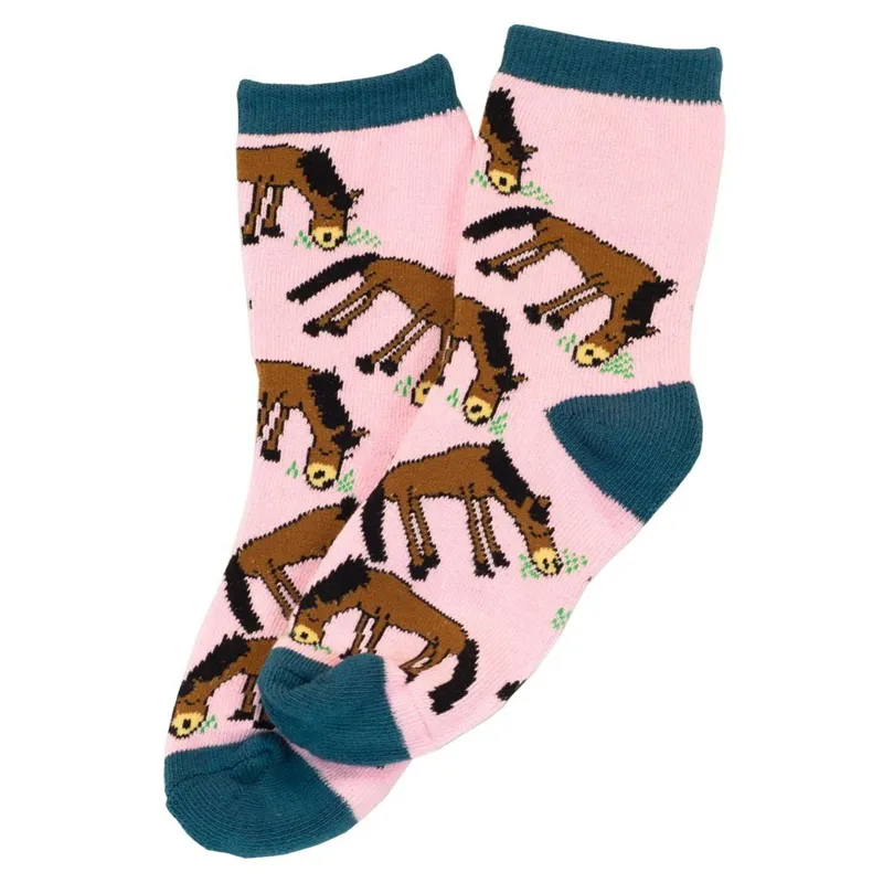 Lazy One Pasture Bedtime Children's Socks - Pink-1