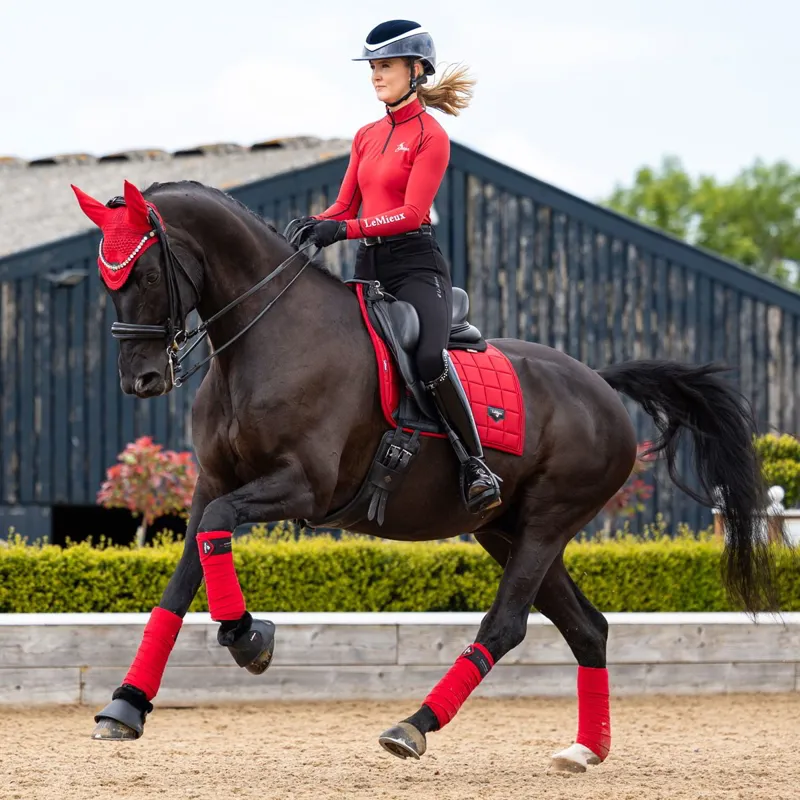 LeMieux Loire Classic Satin Dressage Square - Chili-2