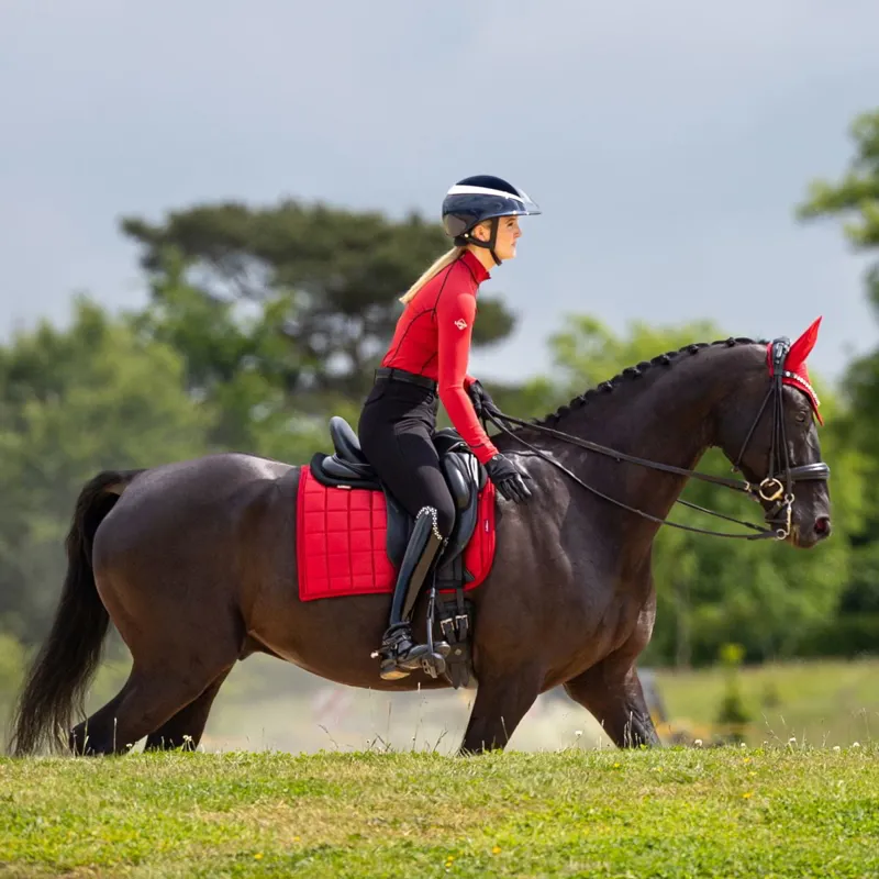 LeMieux Loire Classic Satin Dressage Square - Chili-1