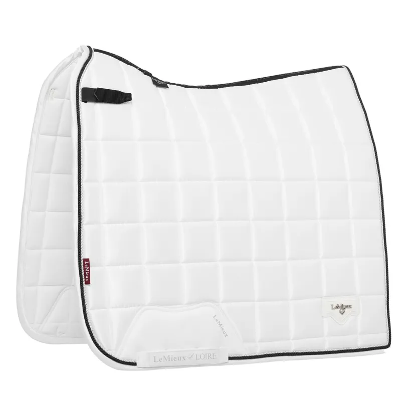 LeMieux Loire Classic Satin Dressage Saddle Pad - White