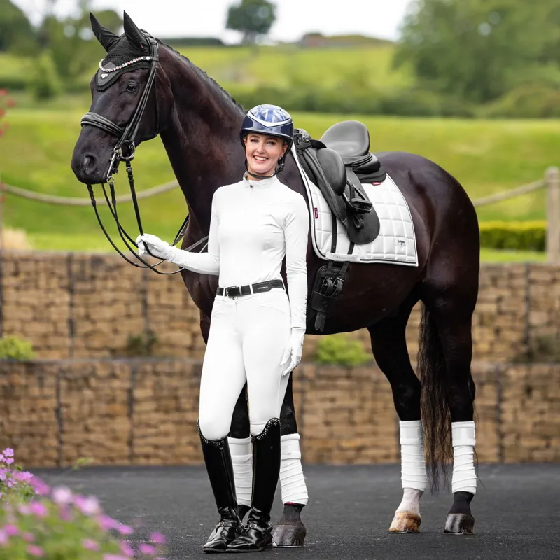 LeMieux Loire Classic Satin Dressage Saddle Pad - White-4