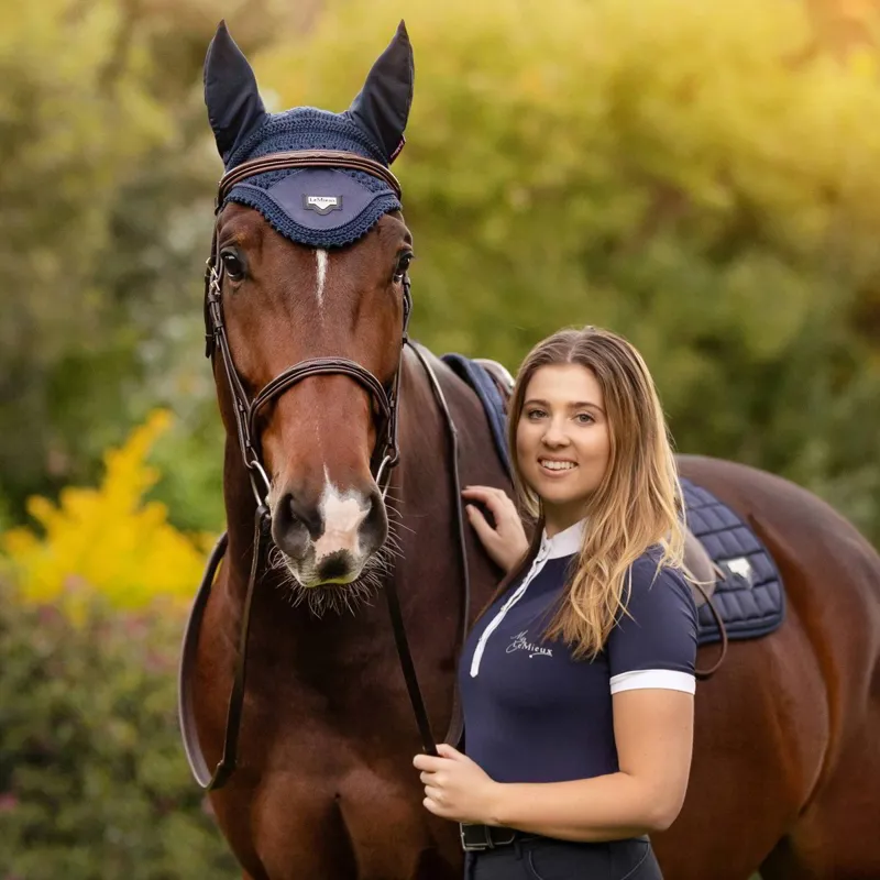 LeMieux Loire Fly Hood - Navy-3