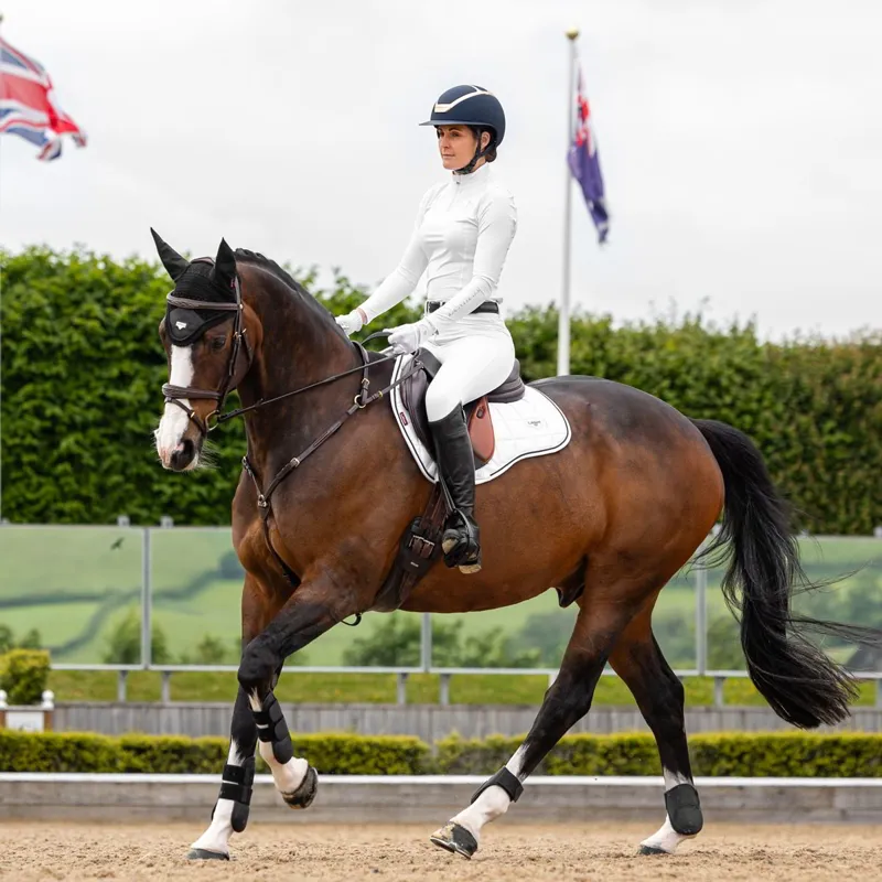 LeMieux Loire Classic Satin GP Saddle Pad - White-3