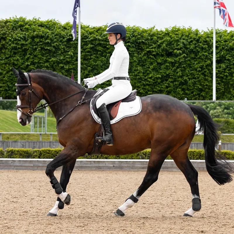 LeMieux Loire Classic Satin GP Saddle Pad - White-2