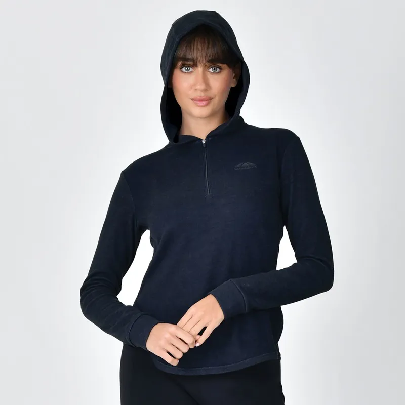 WeatherBeeta London Women's Layer Hoodie - Navy Marble-1