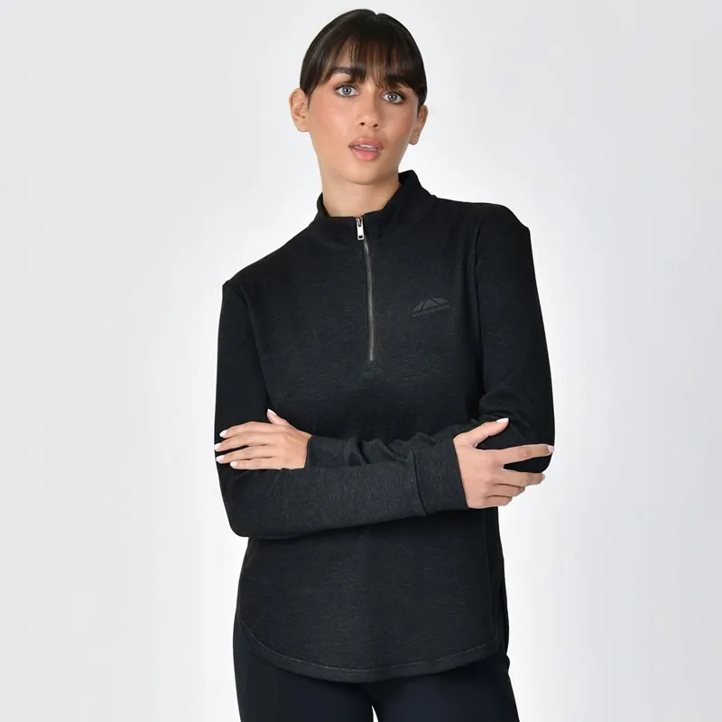 WeatherBeeta London Women's Long Sleeve Top - Black Marble-1