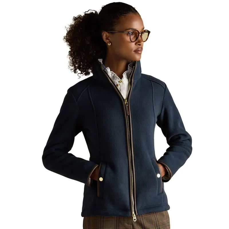Joules Heritage Women's Full Zip Long Sleeve Fleece - Navy