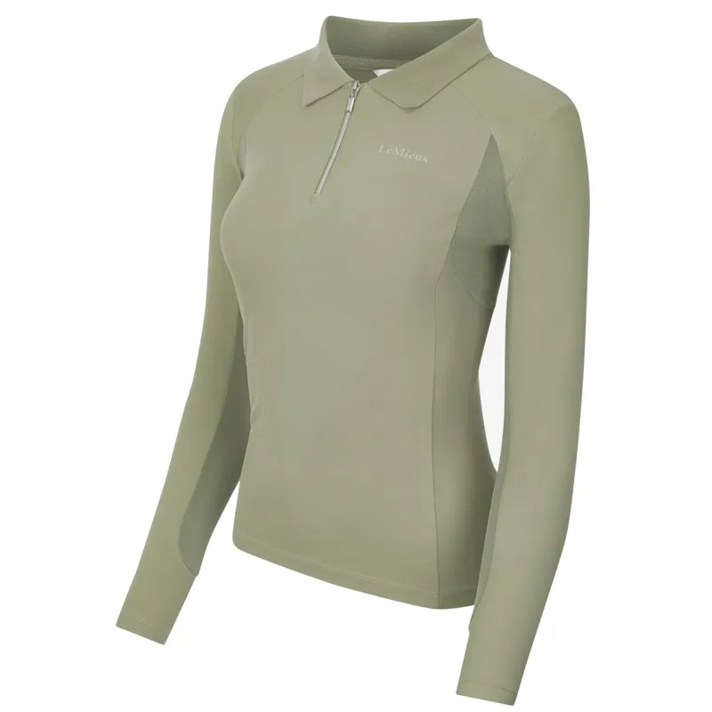 LeMieux Sport Women's Long Sleeve Polo Shirt - Fern-3